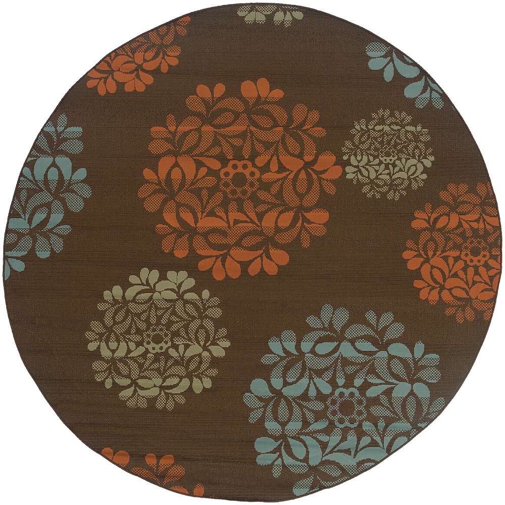 MONTEGO Brown 7'10 Area Rug. Picture 1
