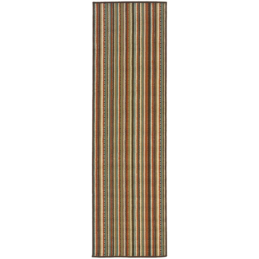 Runner Outdoor Rug Made of Polypropylene, Green color. Picture 1