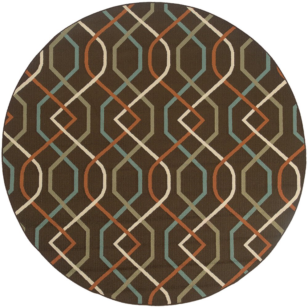 MONTEGO Brown 7'10 Area Rug. Picture 1
