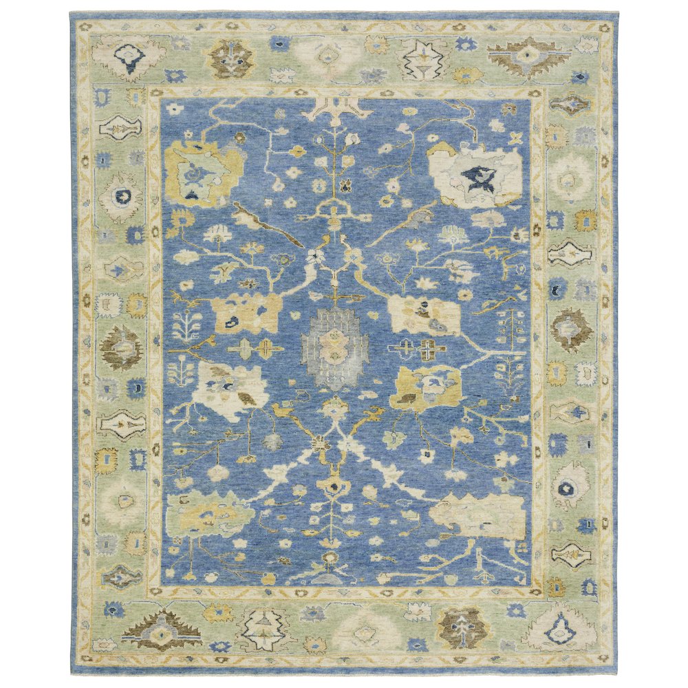 PALACE 103112' X  3' Blue color rug. Picture 1