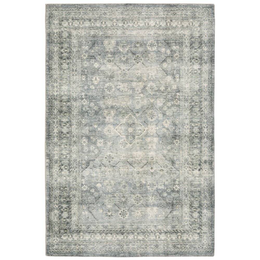 SAVOY Blue 5' 3 X  7' 3 Area Rug. Picture 1
