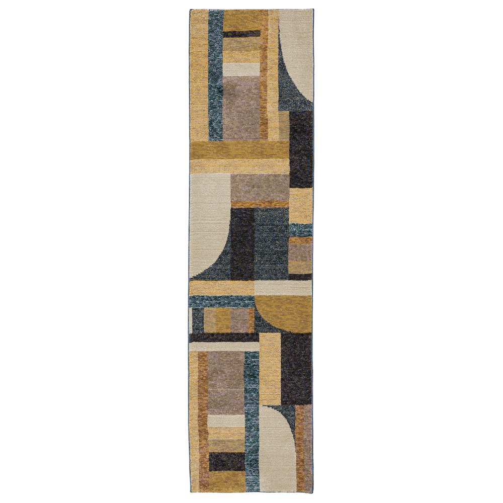 STRADA Gold 2' 3 X  8' Area Rug. Picture 1