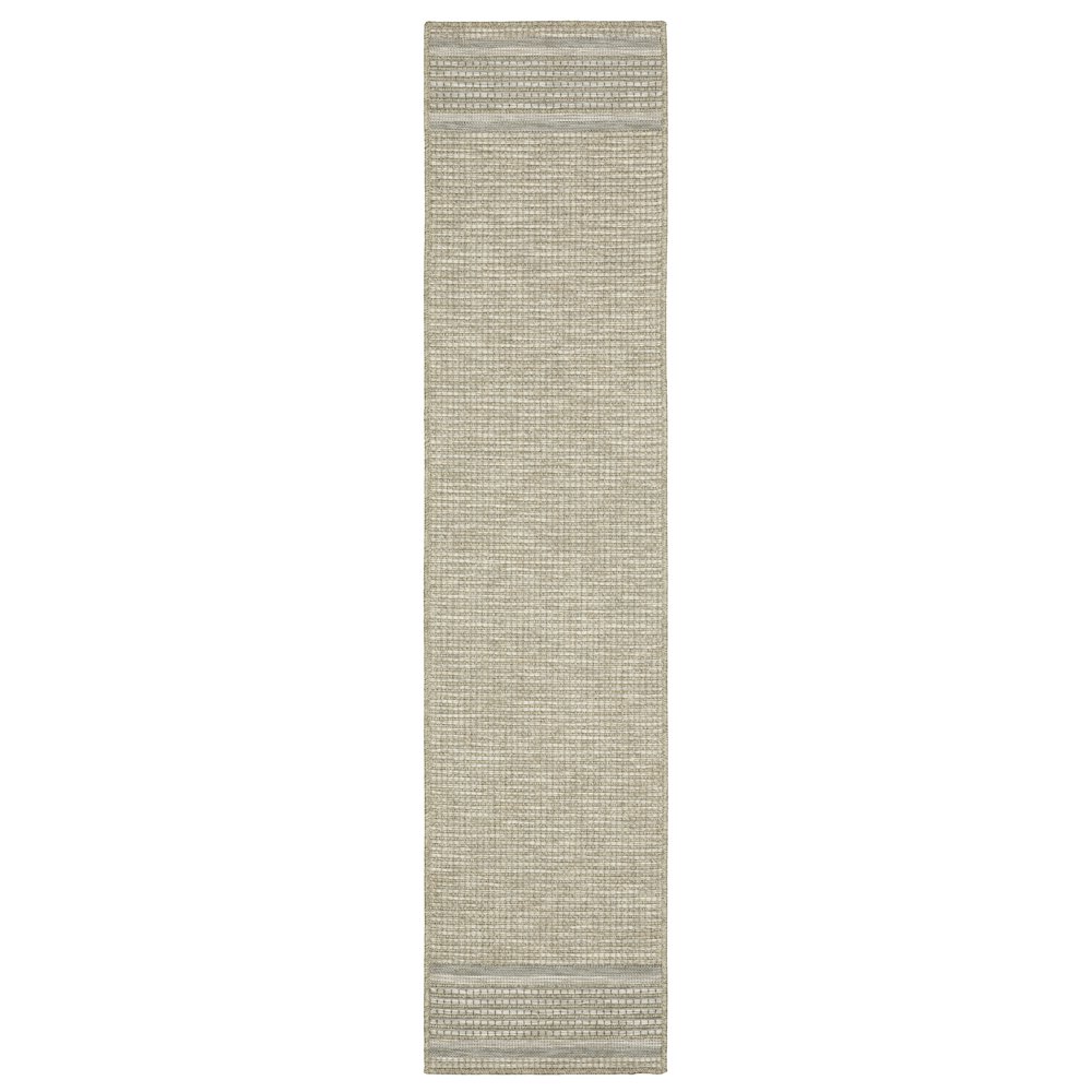 Runner Casual Rug Made of Polypropylene, Beige color. Picture 1