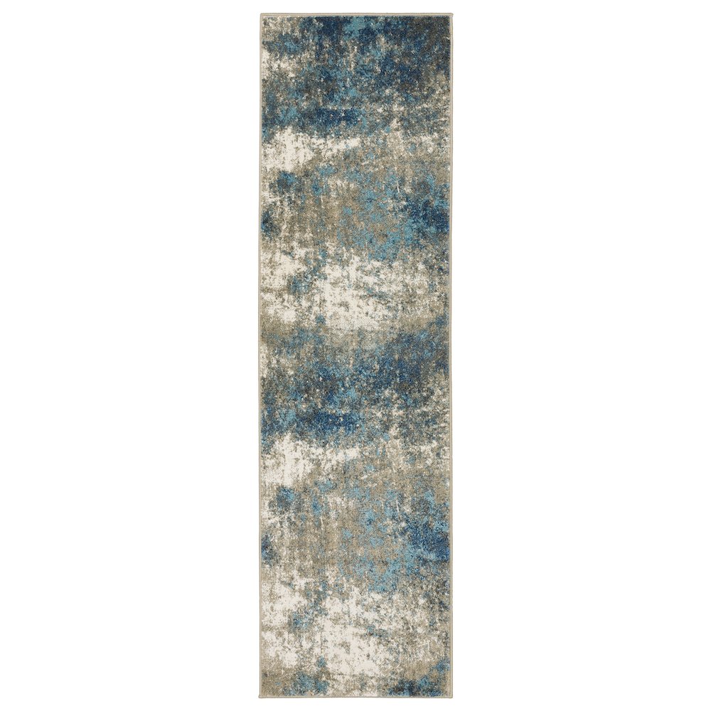 VENICE Blue 2' 3 X  7' 6 Area Rug. Picture 1