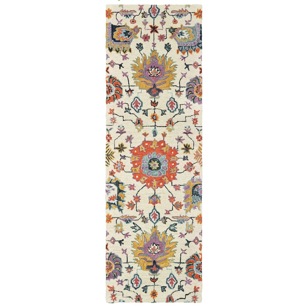 ZAHRA Ivory 2' 6 X  8' Area Rug. Picture 1