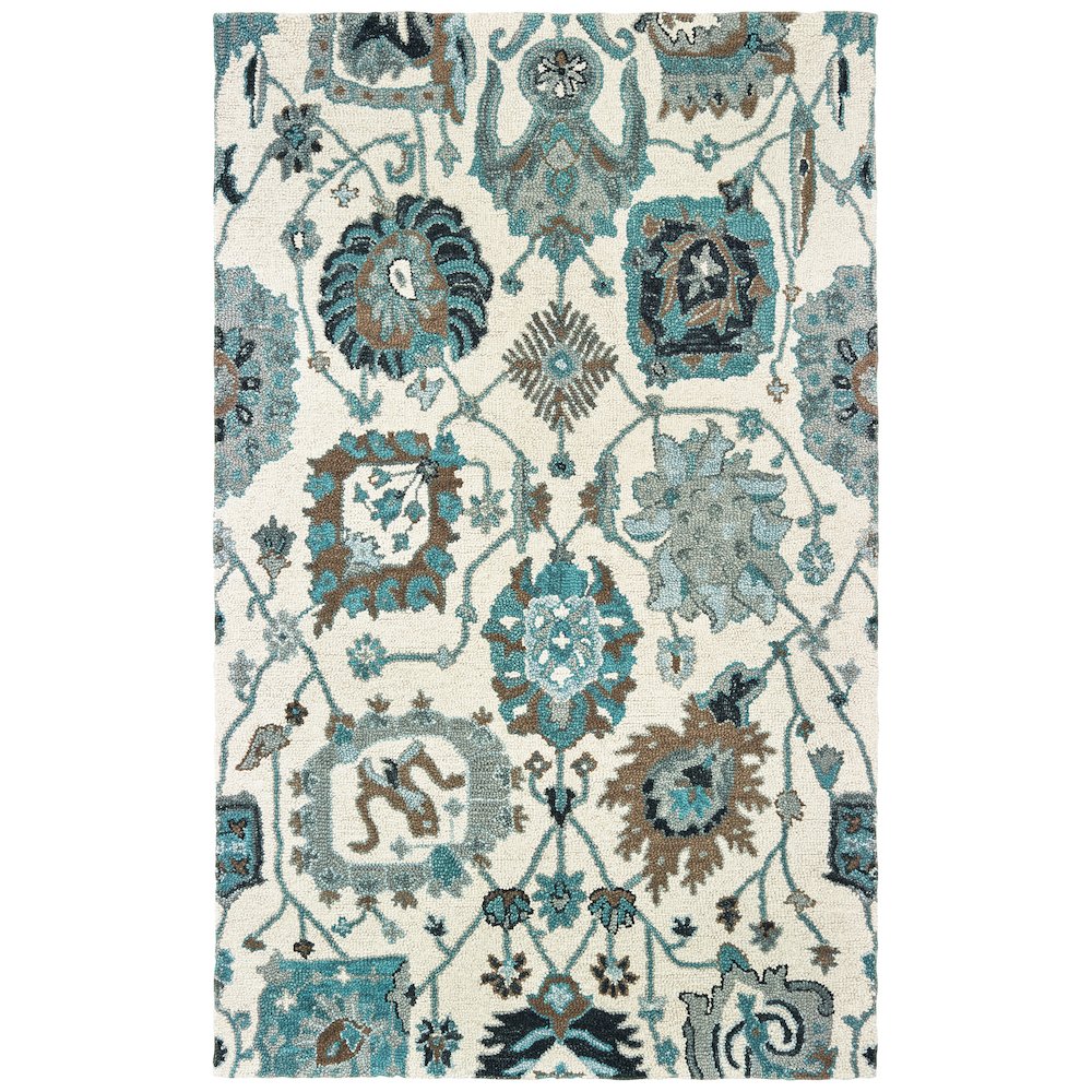ZAHRA Ivory 3' 6 X  5' 6 Area Rug. Picture 1