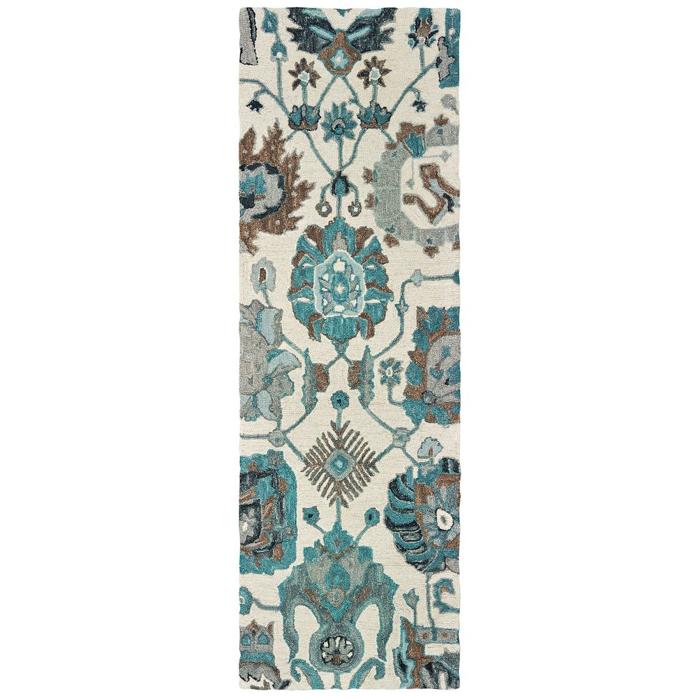 ZAHRA Ivory 2' 6 X  8' Area Rug. Picture 1