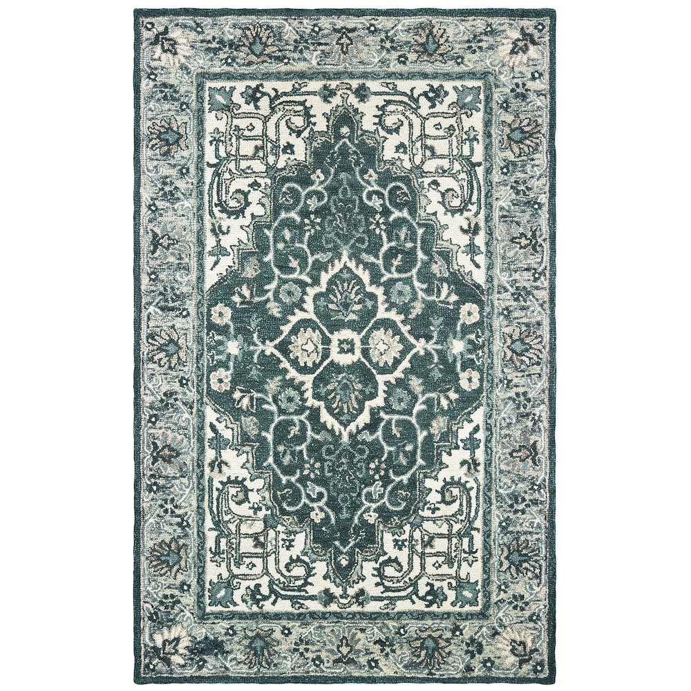 ZAHRA Grey 3' 6 X  5' 6 Area Rug. Picture 1