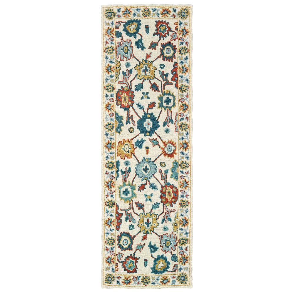 ZAHRA Ivory 2' 6 X  8' Area Rug. Picture 1