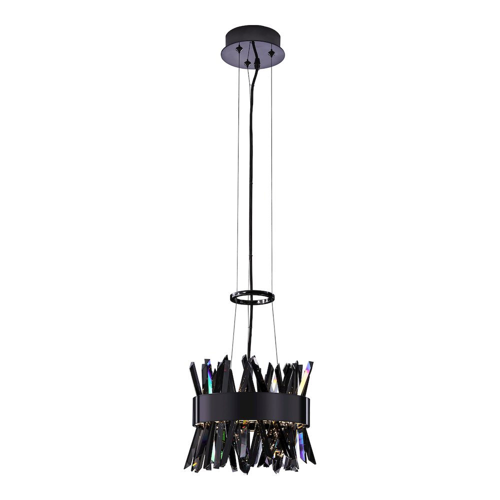Glacier 10-in (26-watt) LED Black Nickel Pendant. Picture 2
