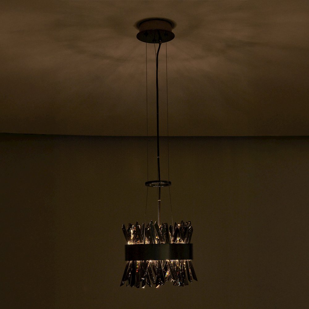 Glacier 10-in (26-watt) LED Black Nickel Pendant. Picture 10