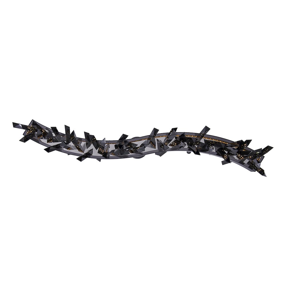 Glacier 42-in (40-watt) LED Black Nickel Wave Linear Pendant. Picture 2