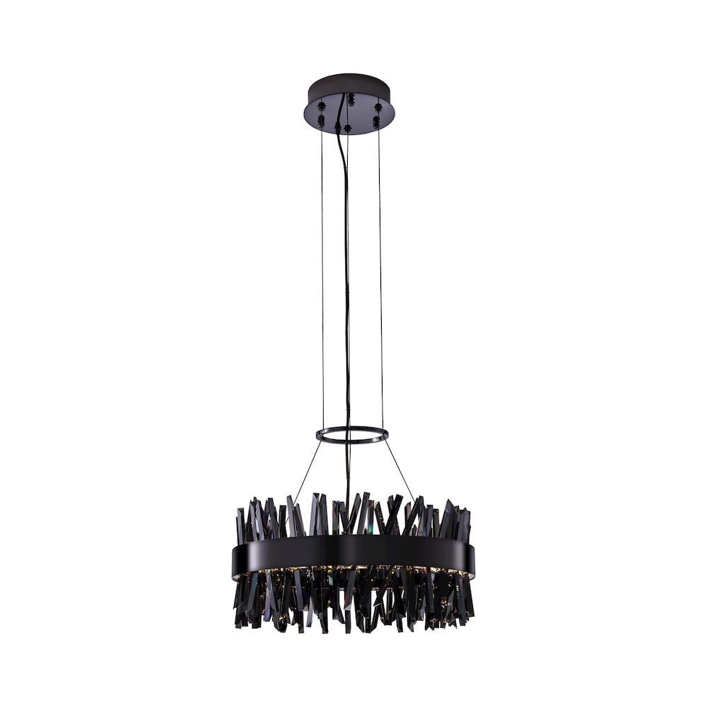 Glacier 20-in (58-watt) LED Black Nickel Pendant. Picture 1