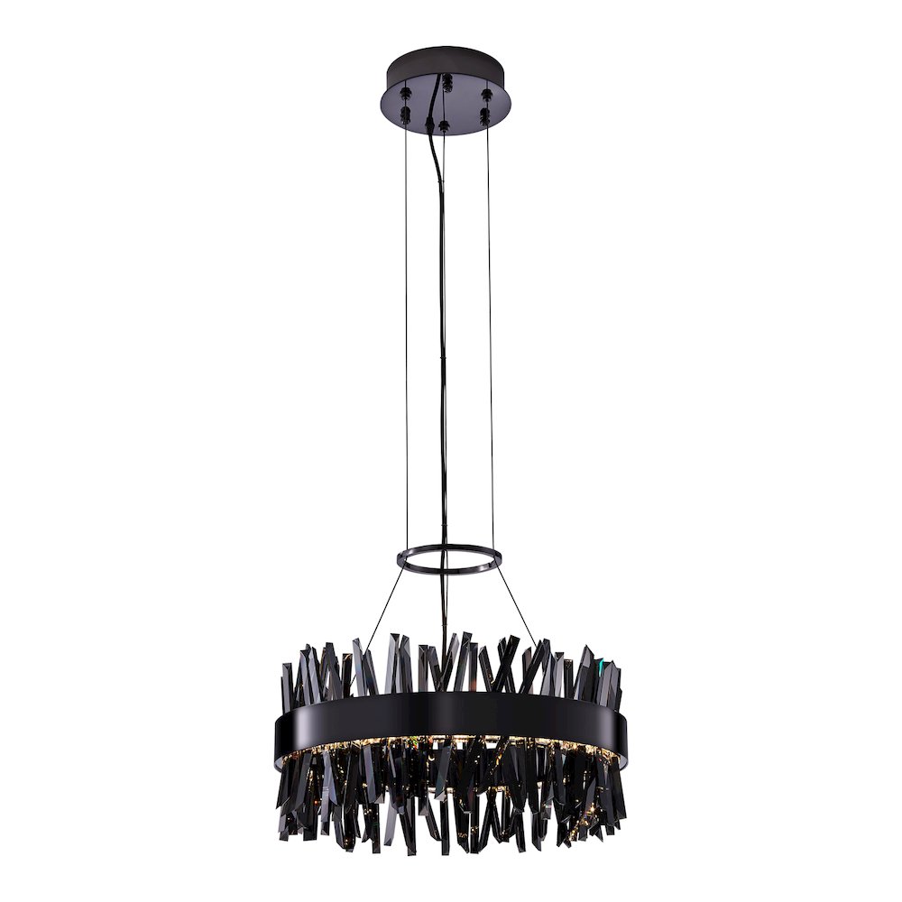 Glacier 20-in (58-watt) LED Black Nickel Pendant. Picture 3