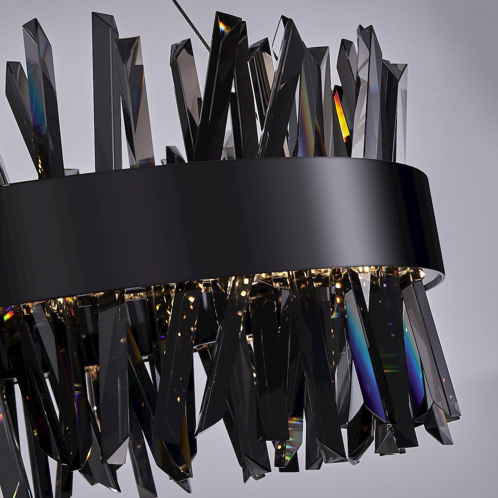 Glacier 20-in (58-watt) LED Black Nickel Pendant. Picture 4