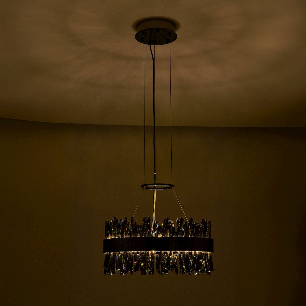 Glacier 20-in (58-watt) LED Black Nickel Pendant. Picture 7
