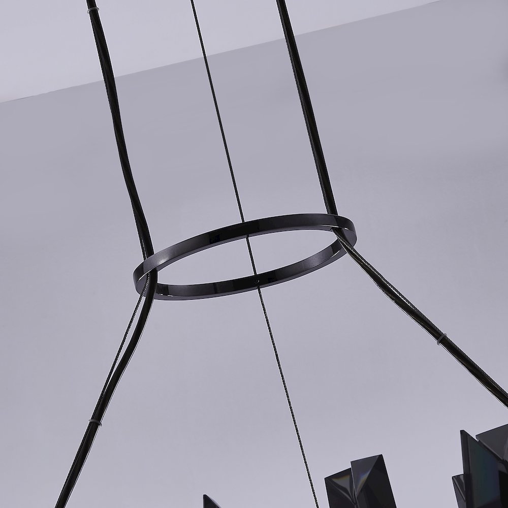 Glacier 32-in (94-watt) LED Black Nickel Pendant. Picture 6