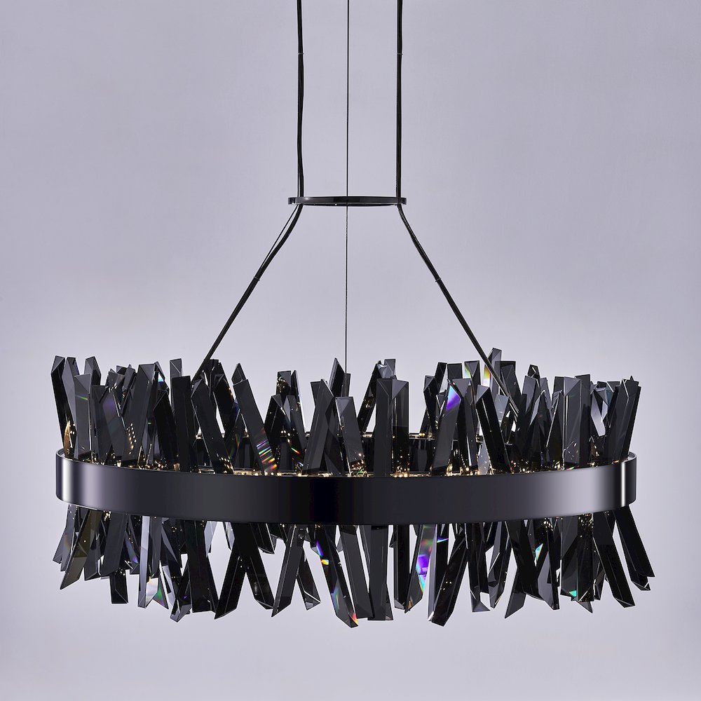 Glacier 32-in (94-watt) LED Black Nickel Pendant. Picture 7