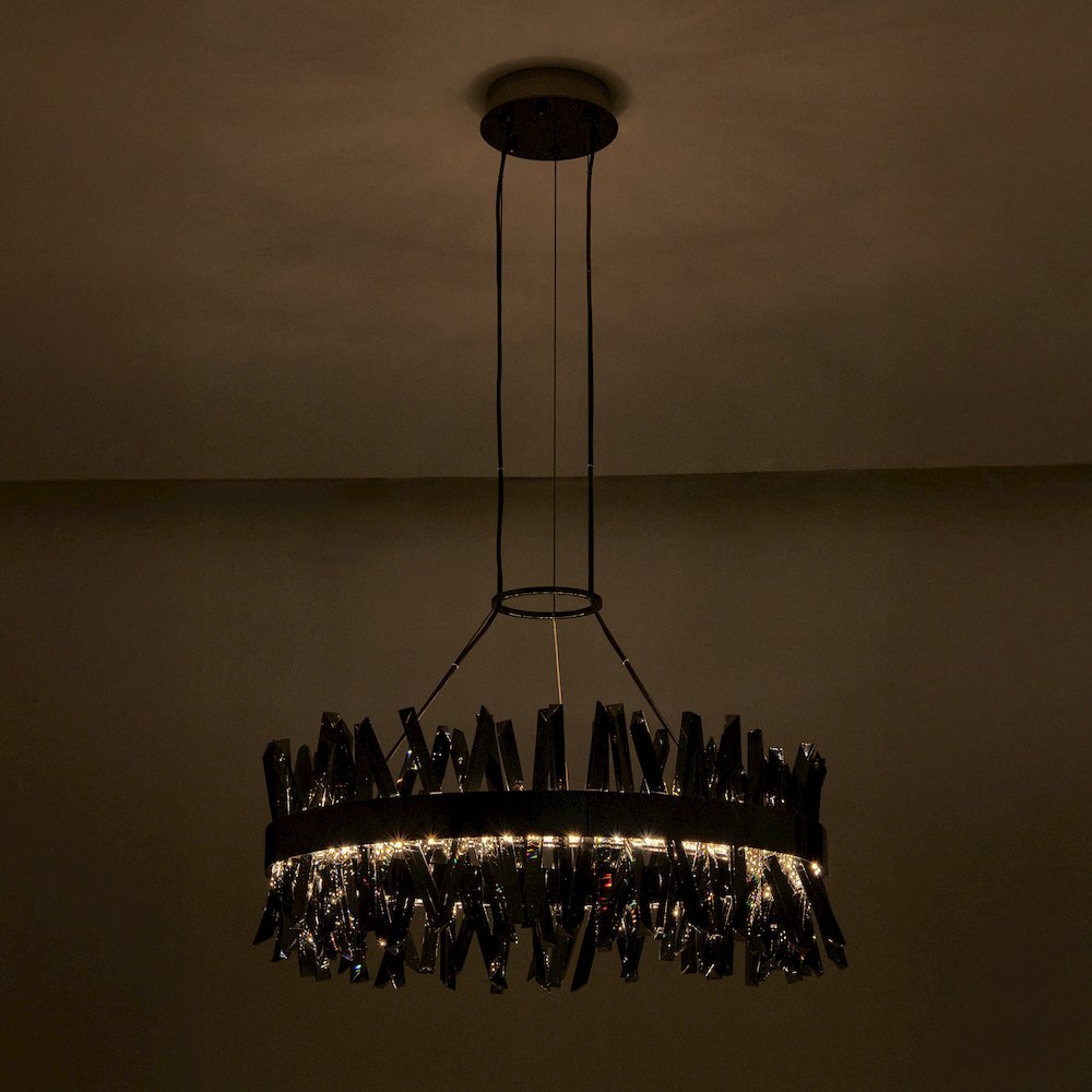 Glacier 32-in (94-watt) LED Black Nickel Pendant. Picture 8