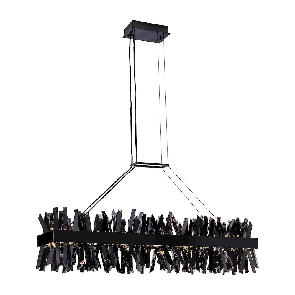 Glacier 48-in (108-watt) LED Black Nickel Rectangular Linear Pendant. Picture 1