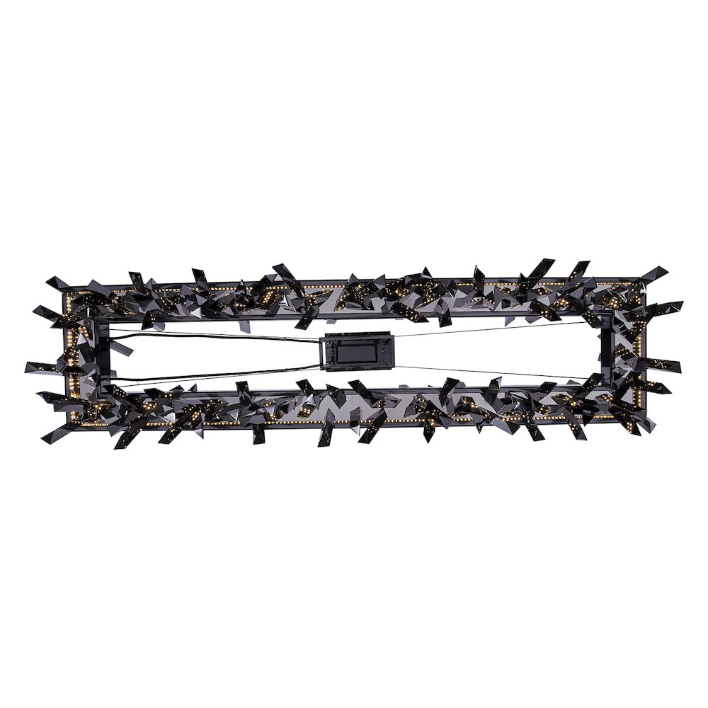 Glacier 48-in (108-watt) LED Black Nickel Rectangular Linear Pendant. Picture 3