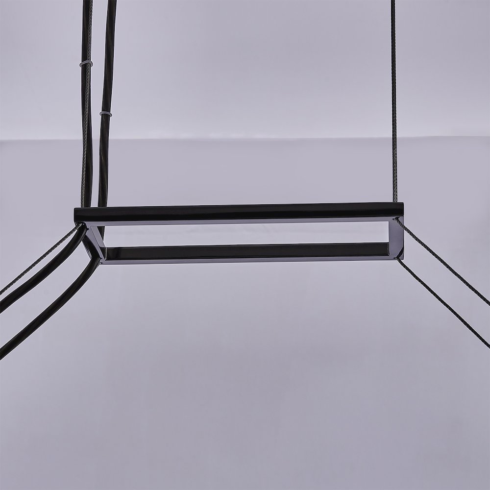 Glacier 48-in (108-watt) LED Black Nickel Rectangular Linear Pendant. Picture 5