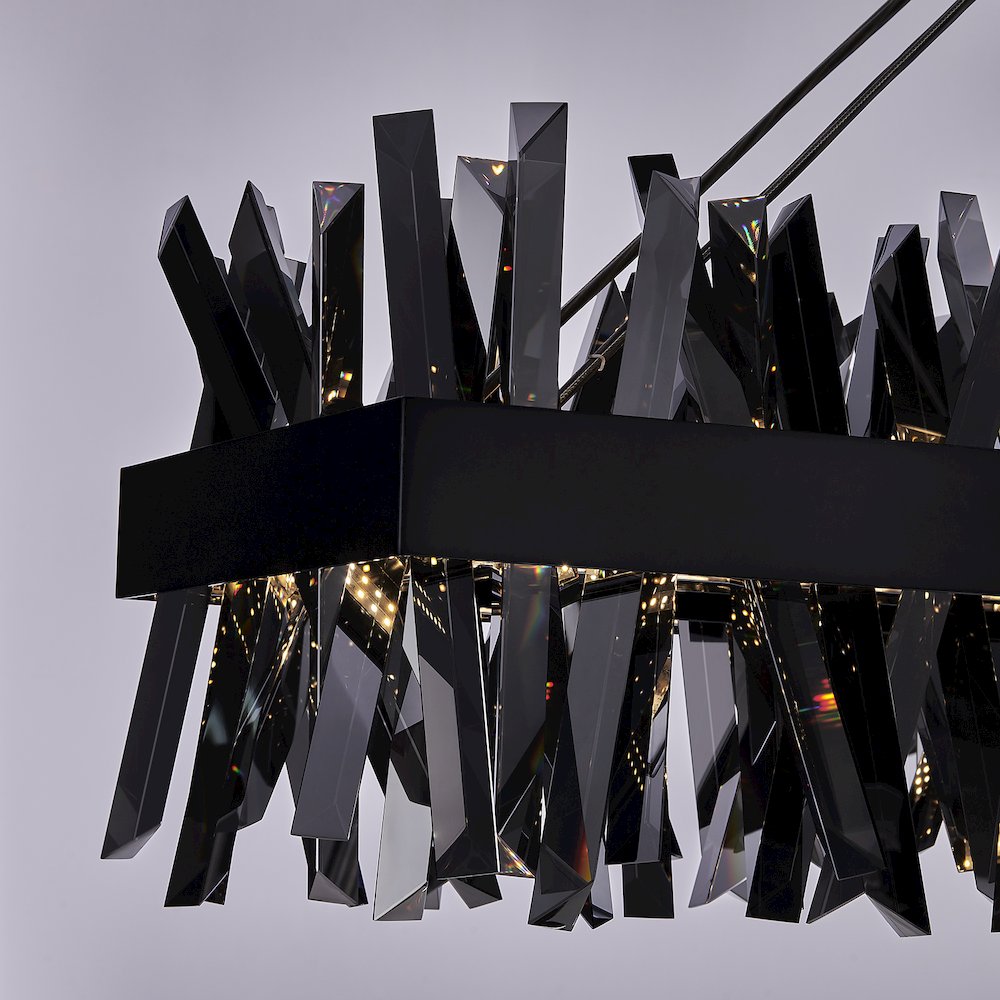 Glacier 48-in (108-watt) LED Black Nickel Rectangular Linear Pendant. Picture 6