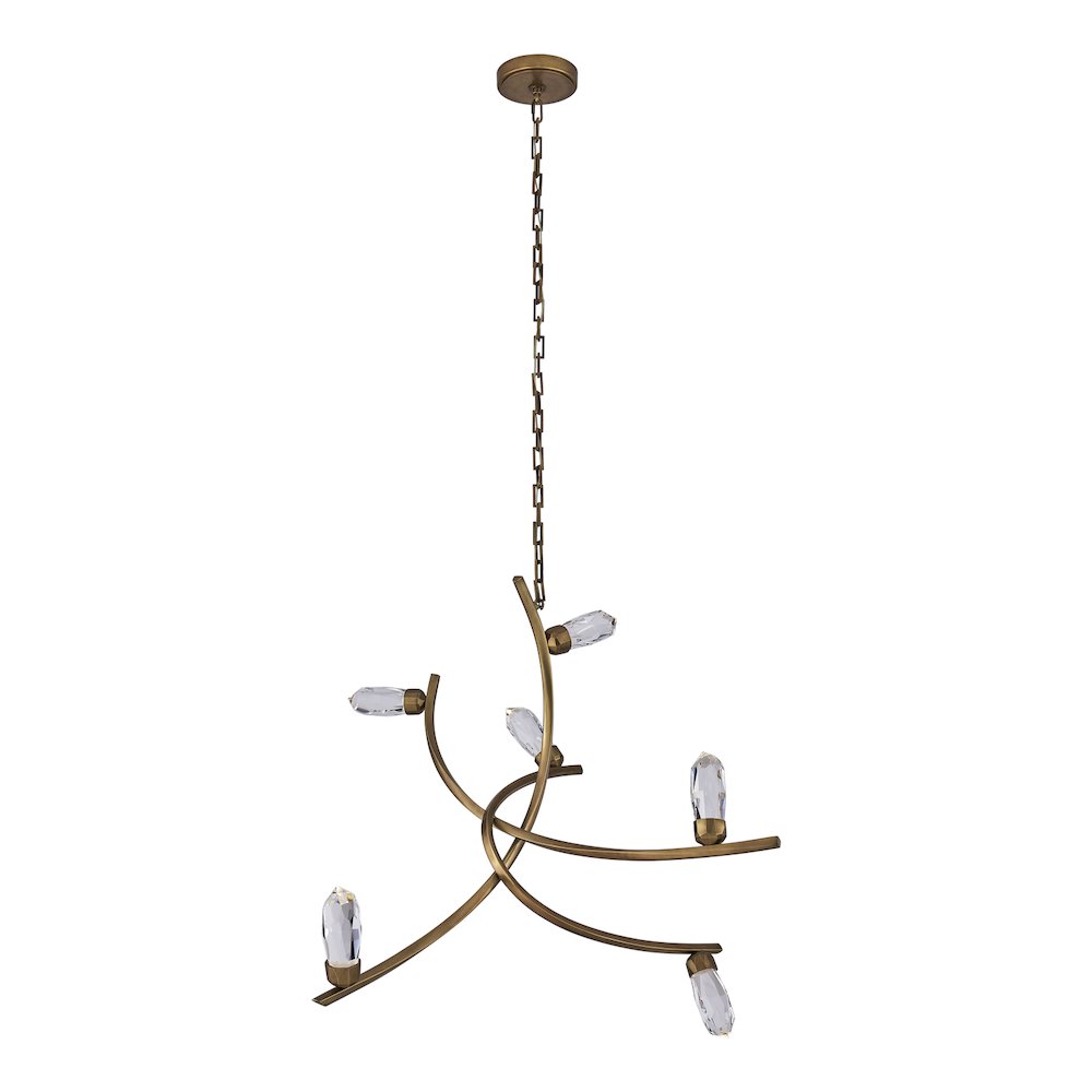 Bilancia 36-in (21-watt) LED True Brass Chandelier. Picture 1