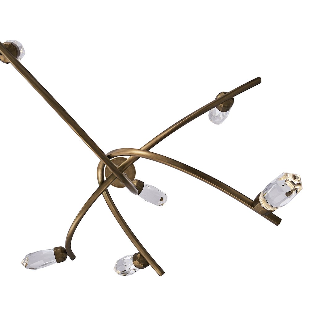 Bilancia 36-in (21-watt) LED True Brass Chandelier. Picture 2