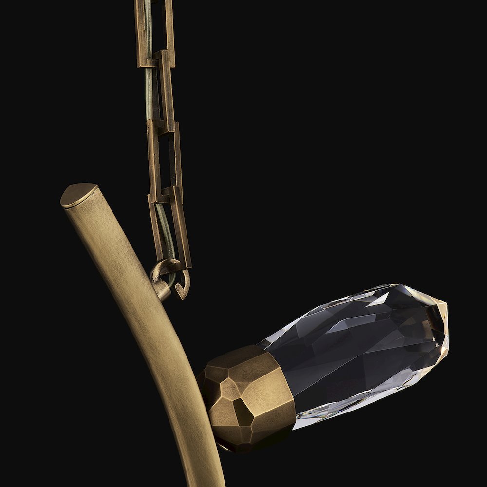 Bilancia 36-in (21-watt) LED True Brass Chandelier. Picture 5