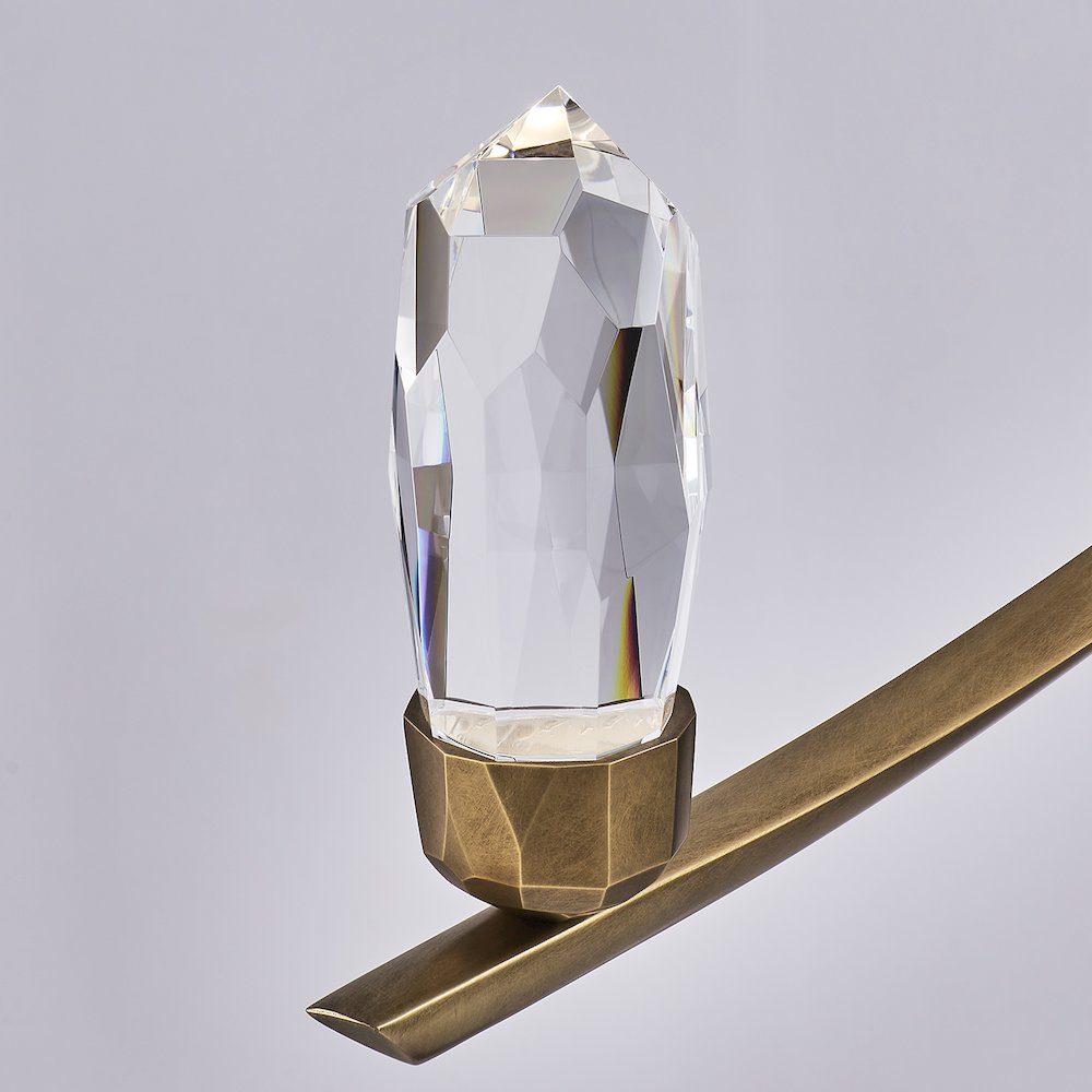 Bilancia 36-in (21-watt) LED True Brass Chandelier. Picture 7