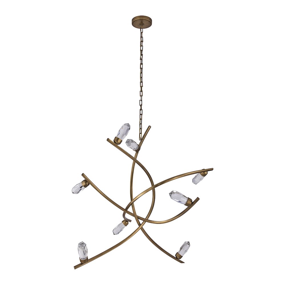 Bilancia 48-in (28-watt) LED True Brass Chandelier. Picture 1
