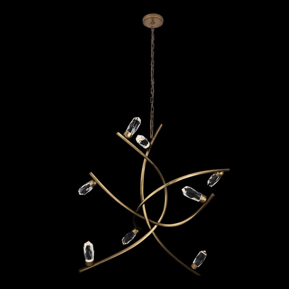 Bilancia 48-in (28-watt) LED True Brass Chandelier. Picture 2