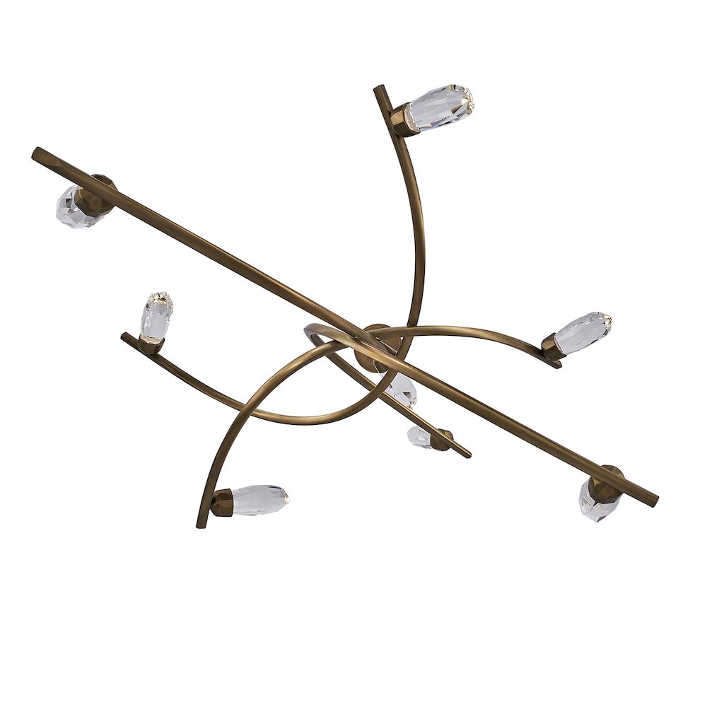 Bilancia 48-in (28-watt) LED True Brass Chandelier. Picture 3