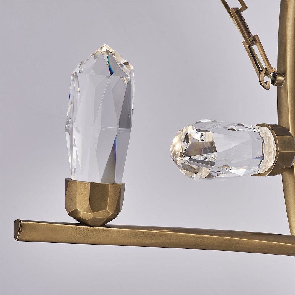Bilancia 48-in (28-watt) LED True Brass Chandelier. Picture 6