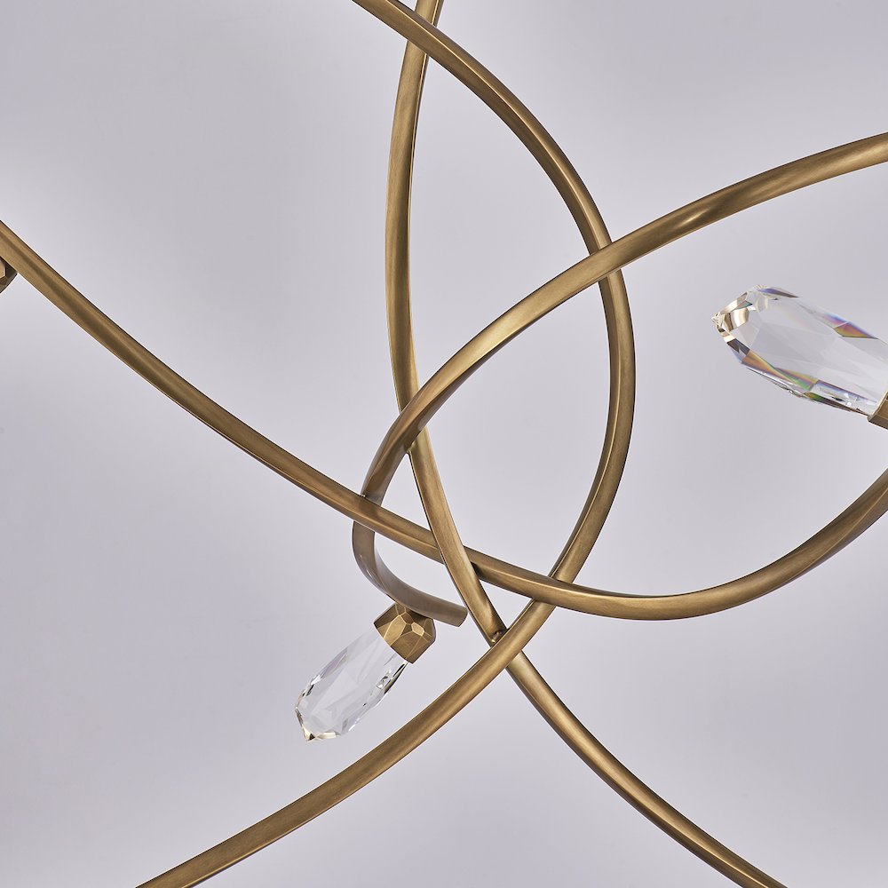 Bilancia 48-in (28-watt) LED True Brass Chandelier. Picture 9