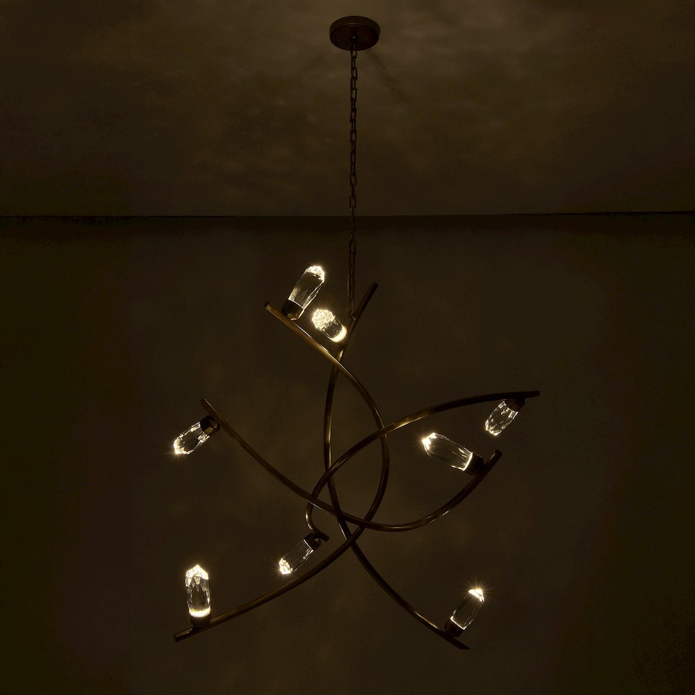 Bilancia 48-in (28-watt) LED True Brass Chandelier. Picture 10