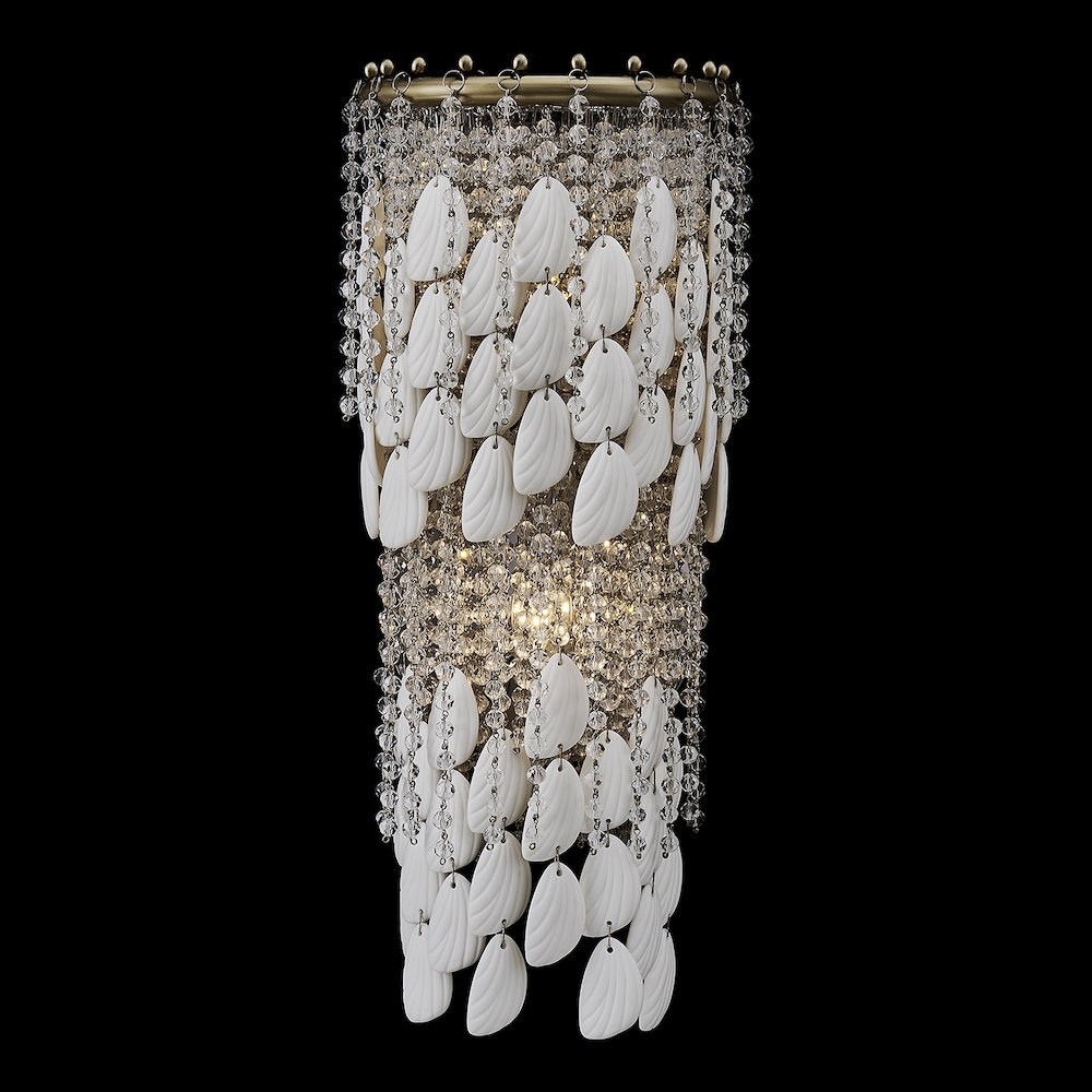 Farfalle 8.75-in 2 Light (40-watt) Brushed Champagne Gold Wall Sconce. Picture 19
