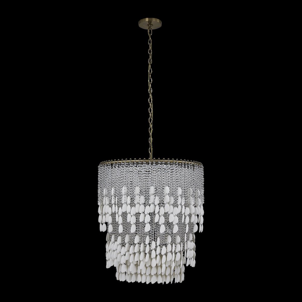 Farfalle 28-in 18 Light (40-watt) Brushed Champagne Gold Chandelier. Picture 1