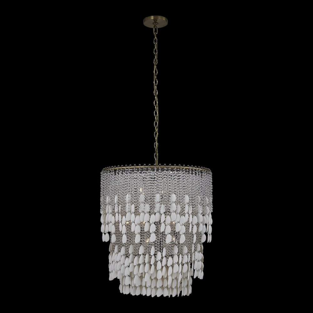 Farfalle 28-in 18 Light (40-watt) Brushed Champagne Gold Chandelier. Picture 2