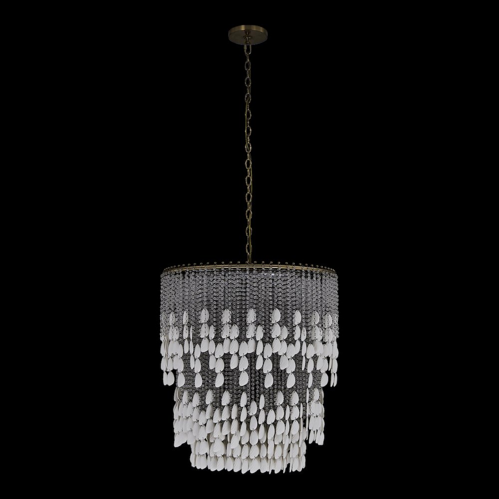 Farfalle 28-in 18 Light (40-watt) Brushed Champagne Gold Chandelier. Picture 3