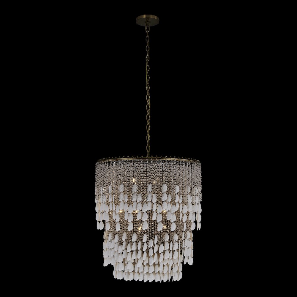 Farfalle 28-in 18 Light (40-watt) Brushed Champagne Gold Chandelier. Picture 4