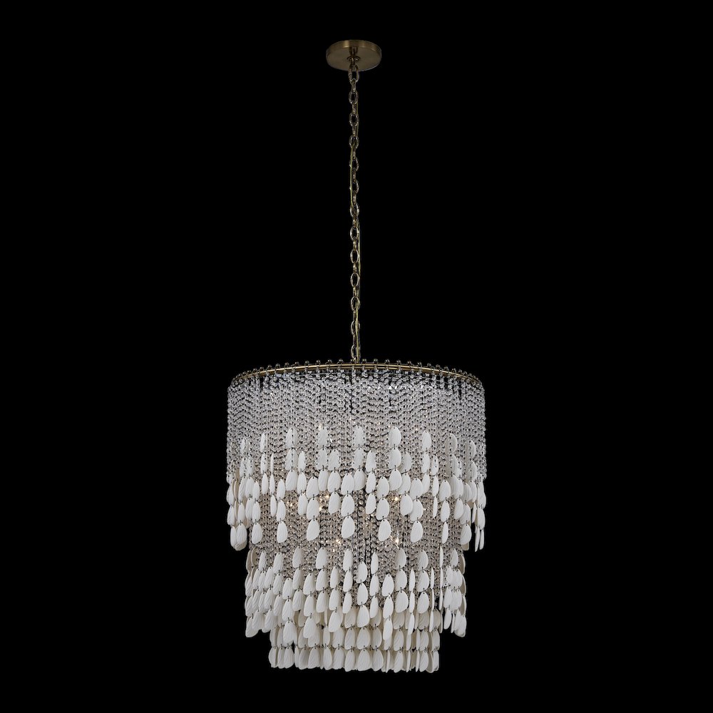 Farfalle 28-in 18 Light (40-watt) Brushed Champagne Gold Chandelier. Picture 5