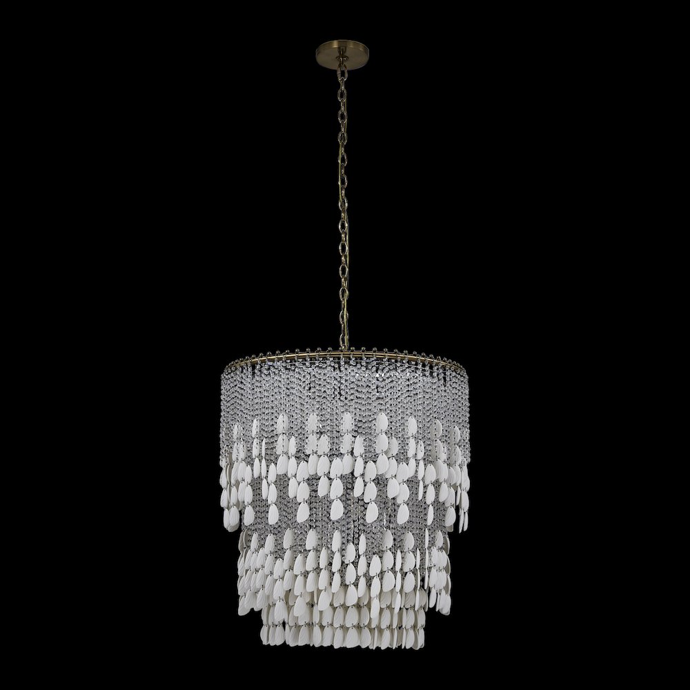 Farfalle 28-in 18 Light (40-watt) Brushed Champagne Gold Chandelier. Picture 6