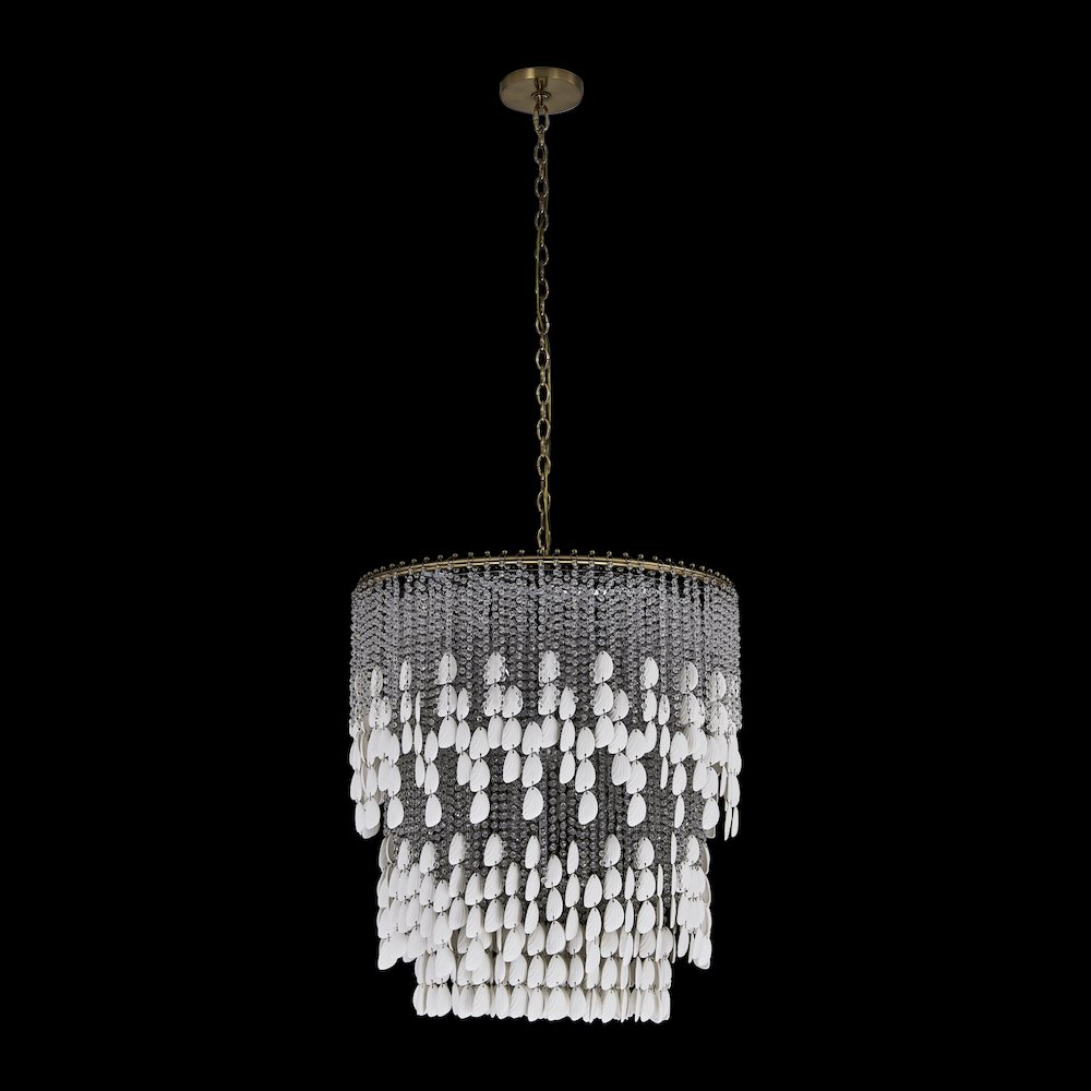 Farfalle 28-in 18 Light (40-watt) Brushed Champagne Gold Chandelier. Picture 7