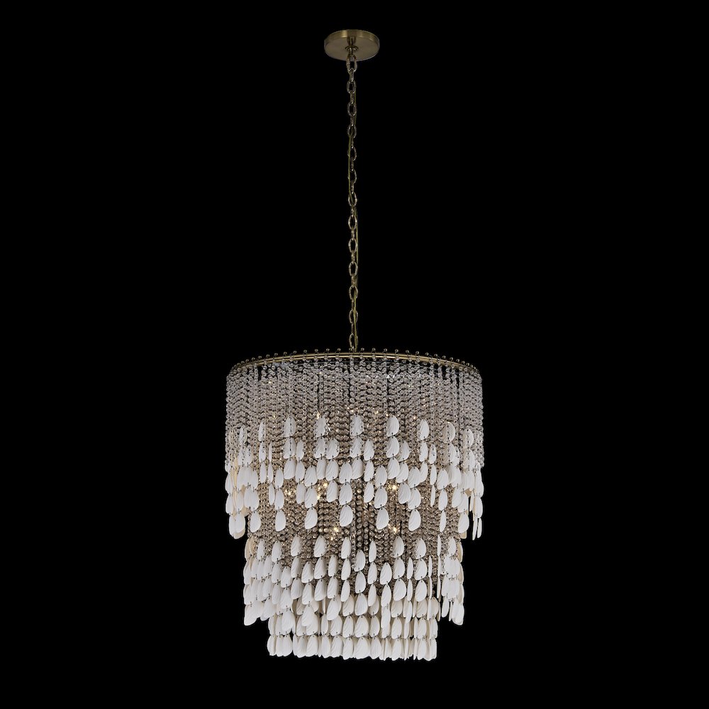 Farfalle 28-in 18 Light (40-watt) Brushed Champagne Gold Chandelier. Picture 8