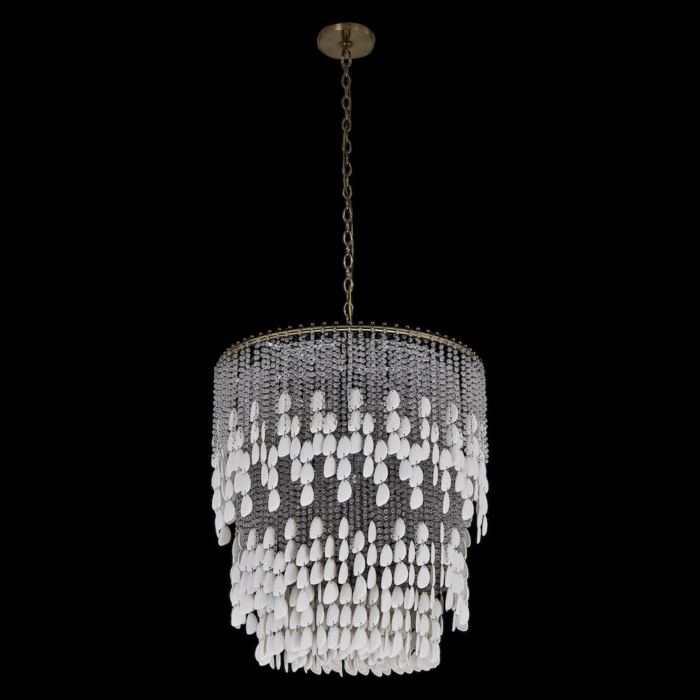 Farfalle 28-in 18 Light (40-watt) Brushed Champagne Gold Chandelier. Picture 12