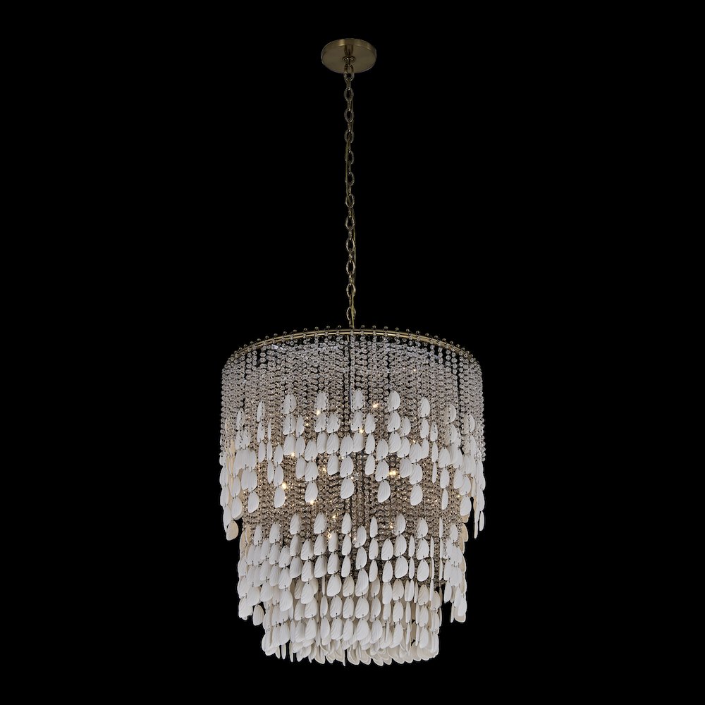 Farfalle 28-in 18 Light (40-watt) Brushed Champagne Gold Chandelier. Picture 13
