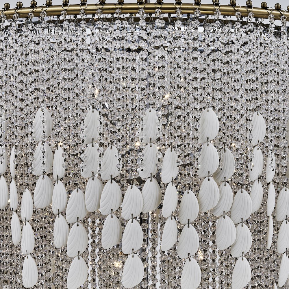 Farfalle 28-in 18 Light (40-watt) Brushed Champagne Gold Chandelier. Picture 15