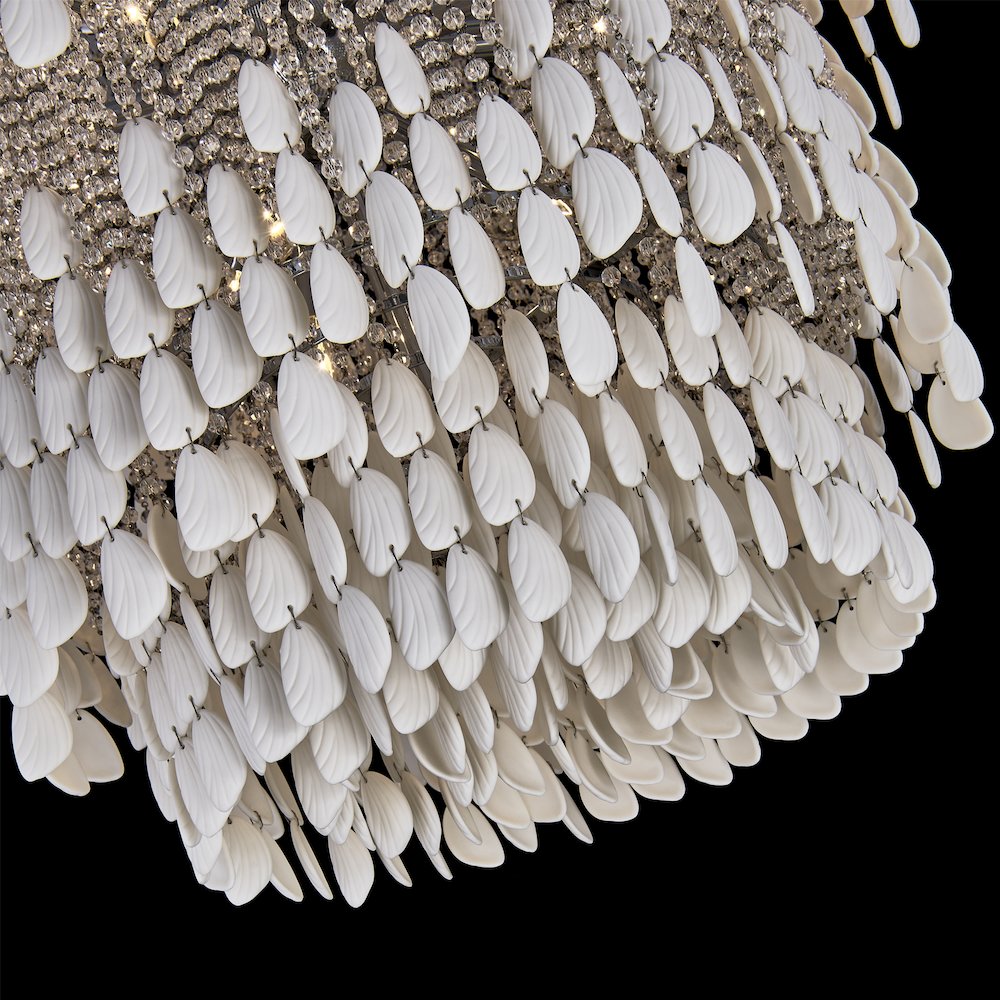 Farfalle 28-in 18 Light (40-watt) Brushed Champagne Gold Chandelier. Picture 16
